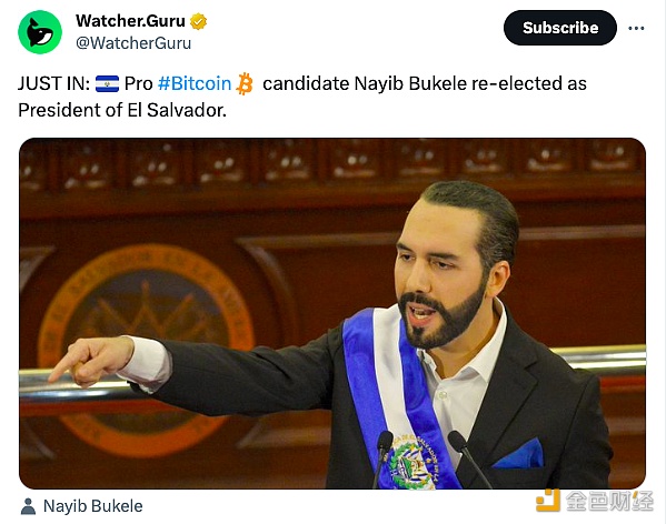 比特币支持者Nayib Bukele再次当选萨尔瓦多总统
