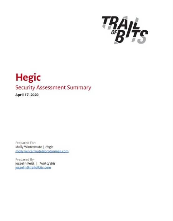 Hegic出事，Trail of Bits该背锅吗？来看看Hegic代码评审报告