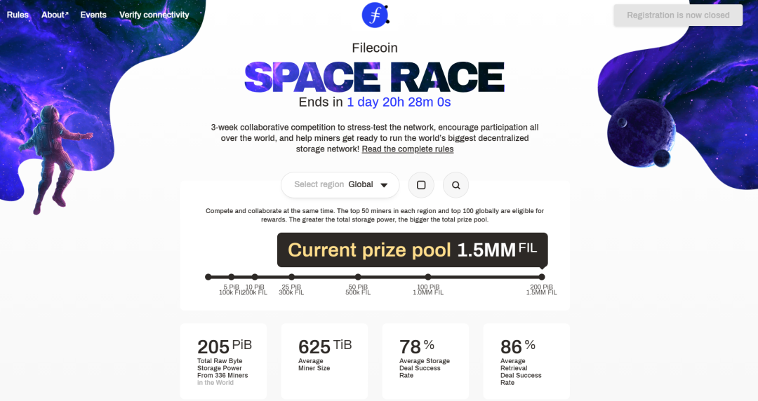 Filecoin主网启动在即：太空竞赛1进入尾声，即将开启第2阶段竞赛