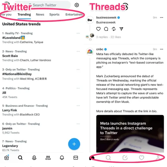 十张图看懂Twitter和Threads到底有何不同？