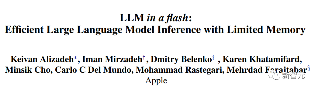 LLM推理飙升25倍！苹果超高效内存优化将大模型塞进iPhone，2秒视频生成逼真3D化身