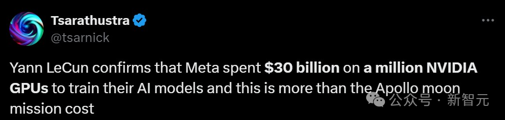 Meta训AI，成本已超阿波罗登月！谷歌豪言投资超千亿美元，赛过OpenAI星际之门