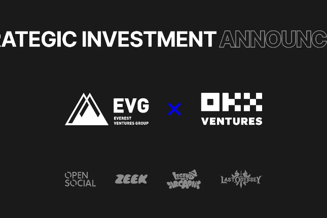 OKX Ventures战略投资EVG旗下以消费者为导向的项目， 为SocialFi和GameFi领域的创新应用铺平道路