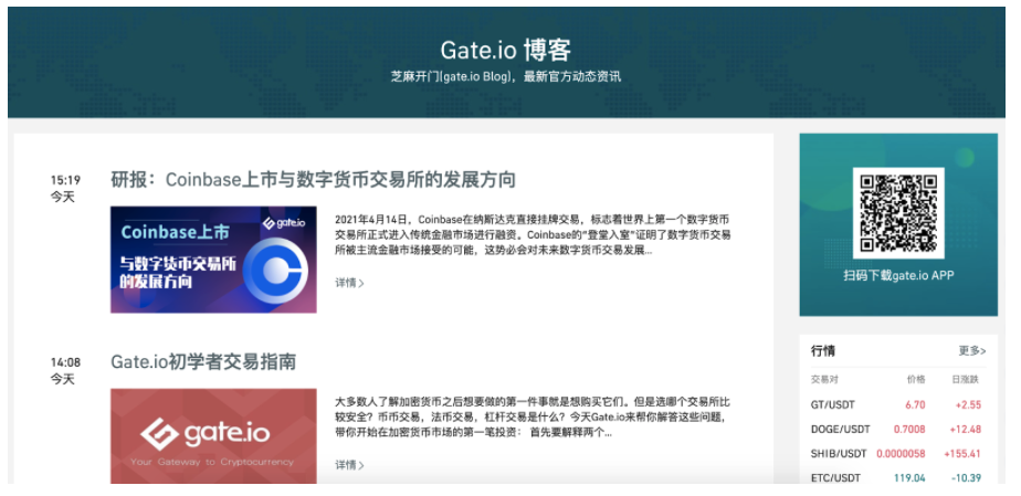 Gate.io 博客隆重上线——投资人的必备秘籍