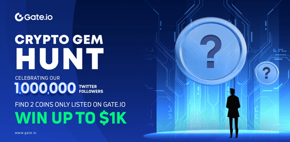 The Hunt Is On | Join The Gate.io Crypto Gem Hunt As We Hit 1M Followers 